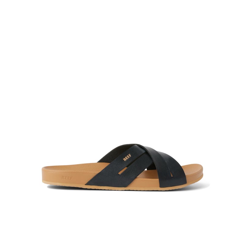 Reef Cushion Spring Bloom Womens Fashion Slide Sandal, Ultra Soft Cushion Footbed, Black/Tan, 11 - Image 4
